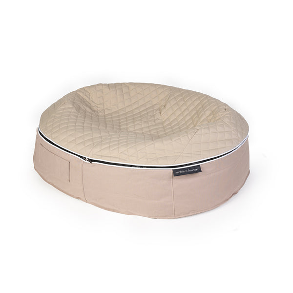 (S) Premium Thermoquilt Dog Bed (Beige)
