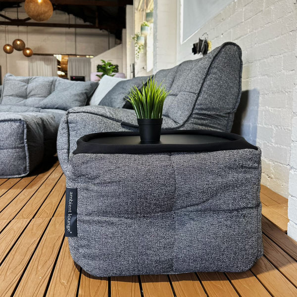 Cube Table - Titanium Weave