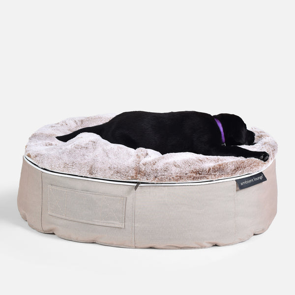 (M) Premium Indoor/Outdoor Dog Bed (Cappuccino)