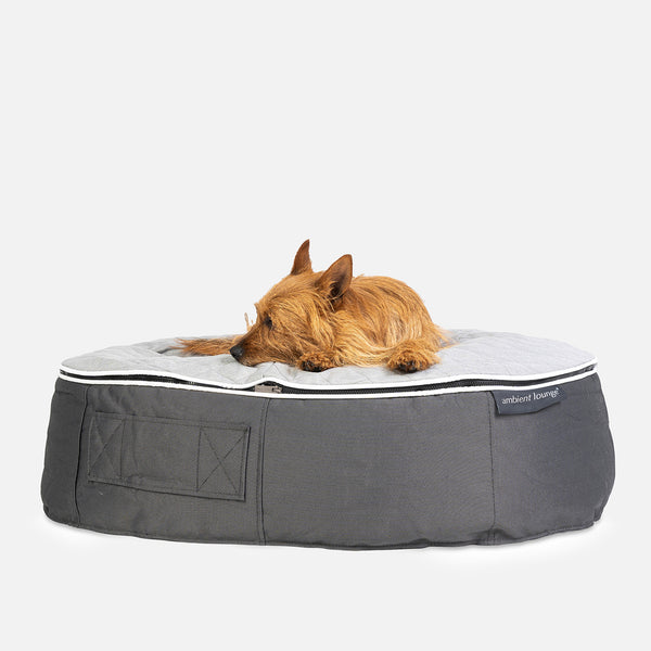 (M) Premium ThermoQuilt Dog Bed (grey)