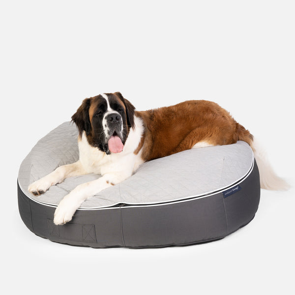 (XXL) Premium ThermoQuilt Dog Bed (grey)