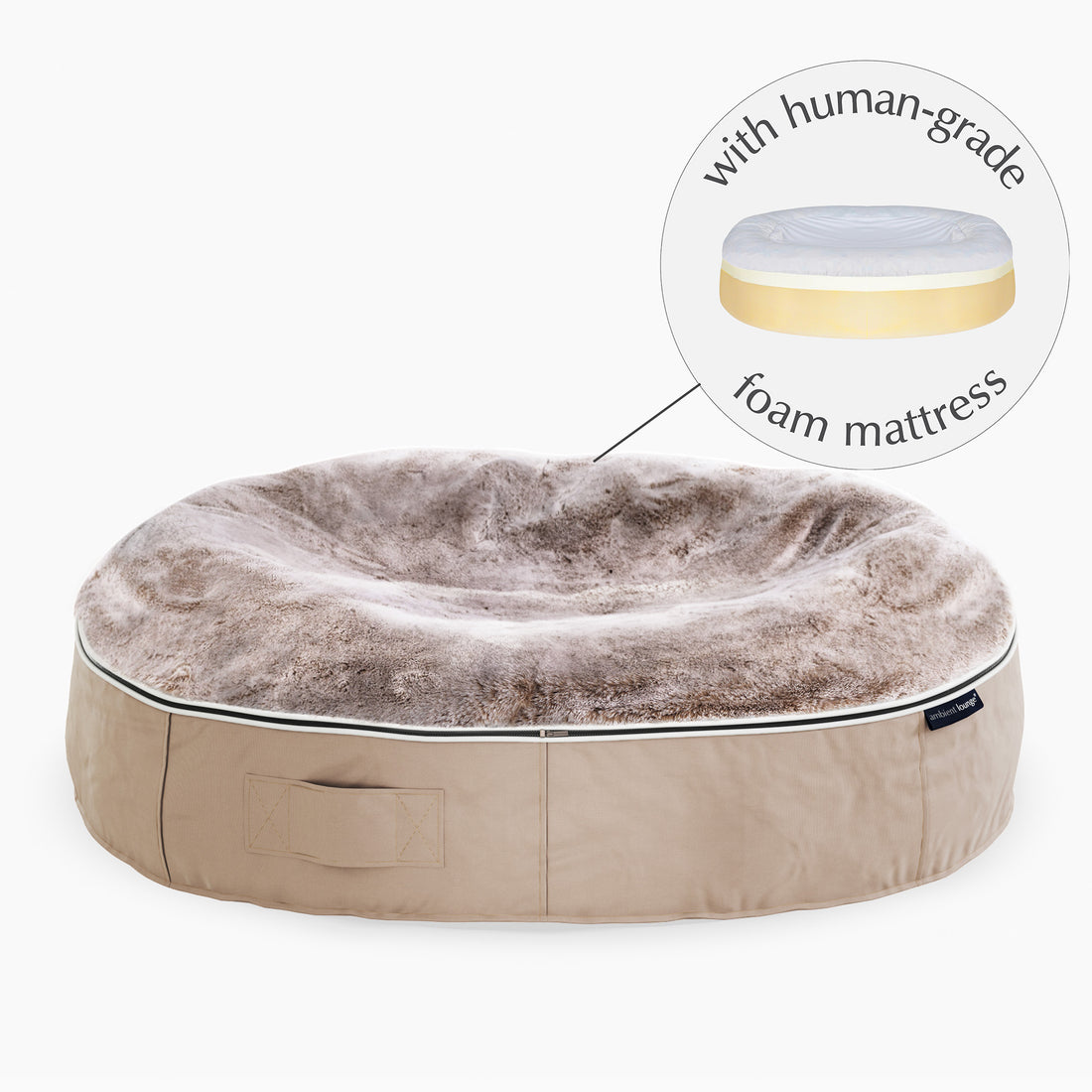 XXL Rebound Foam Mattress Dog Bed - Interior/Outdoor