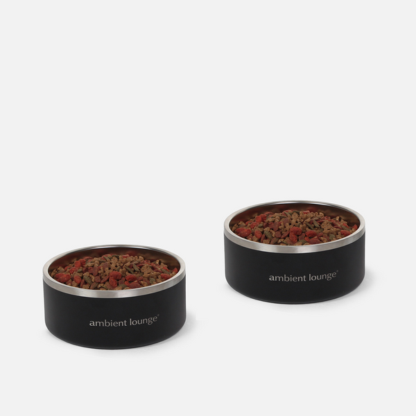 1L Doppelwandiger Edelstahl-Futter- und Wassernapf für Hunde (2er-Set)