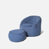 Wing Ottoman - Blue Jazz