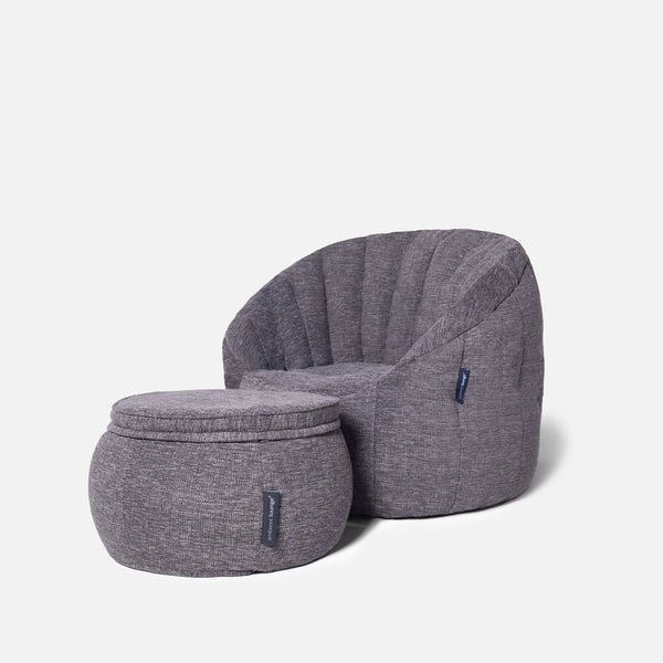 Wing Ottoman - Luscious Grey