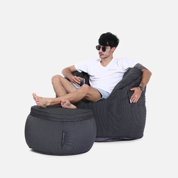 Pouf Ala - Black Rock (Sunbrella)