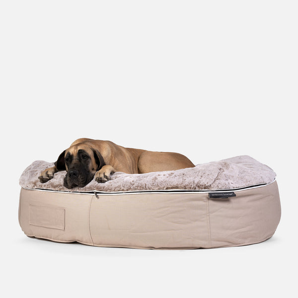 (XXL) Premium Indoor/Outdoor Dog Bed (Cappuccino)